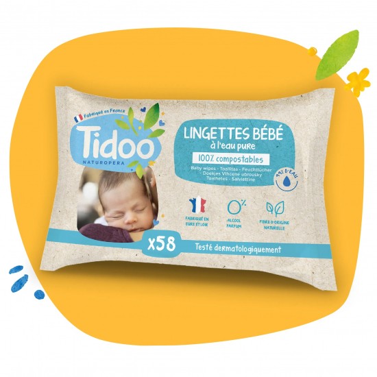 Lingettes à l'eau pure