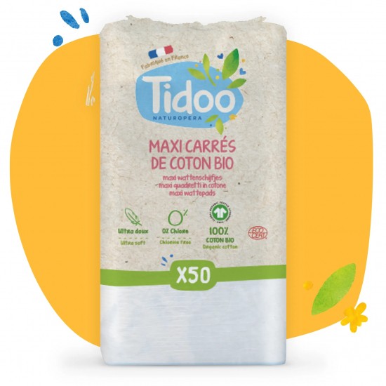 Maxi-Carrés de coton 100% coton Bio