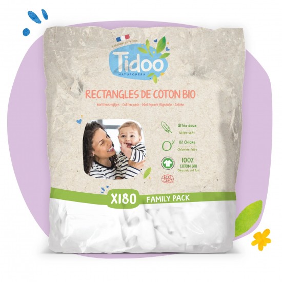 Rectangles de coton Bio  x180