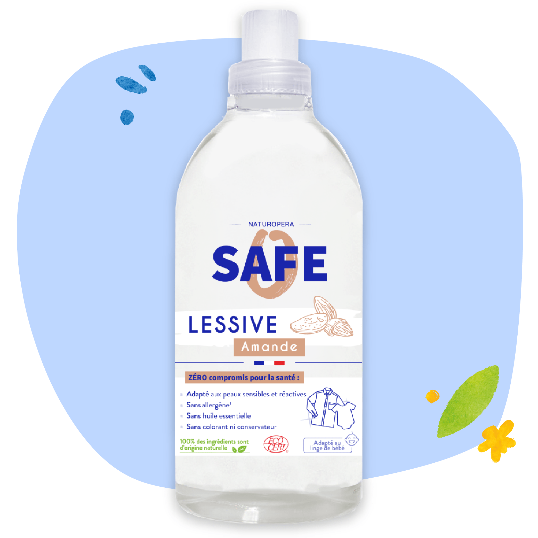 Lessive Ecologique Amande - 1L - 25 lavages