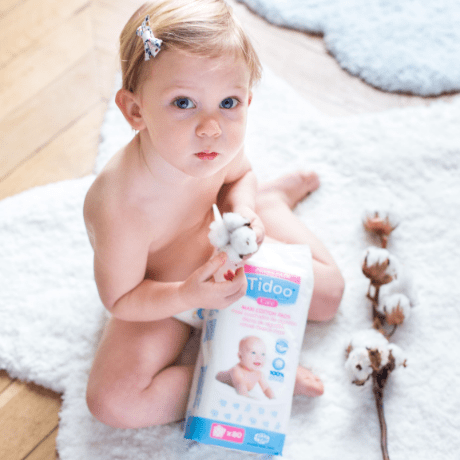 Carrés de coton Bio change bébé – Peaudouce France