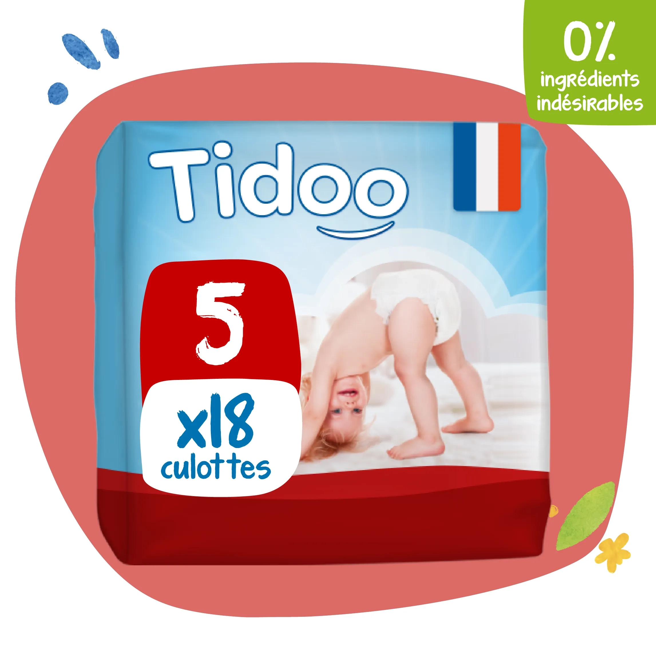 COUCHES CULOTTES JETABLES ÉCOLOGIQUES Tidoo 3 PACKS Taille 5 - 12