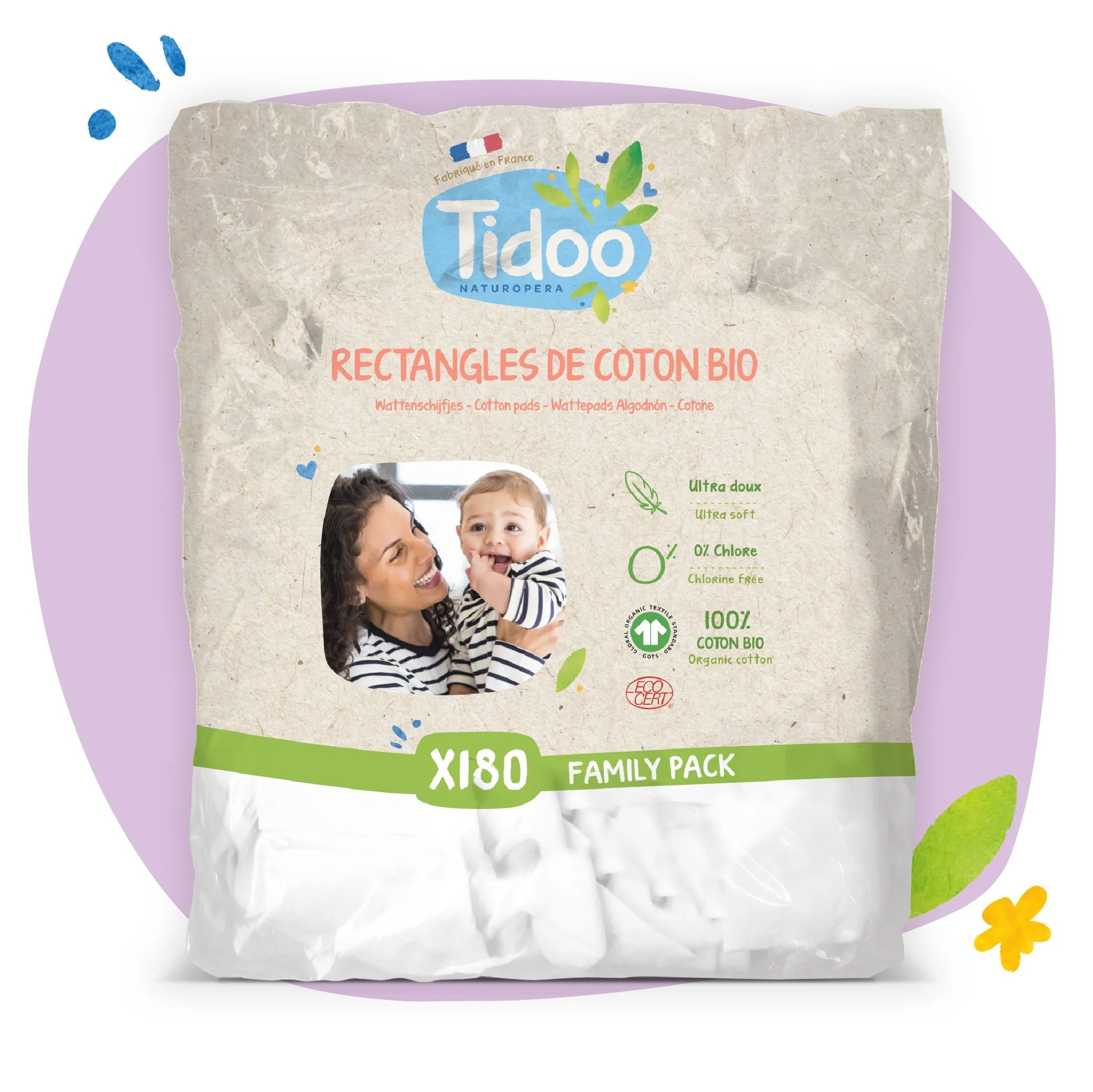 Maxi Coton Bébé Bio x180 - Hygiène et change bébé